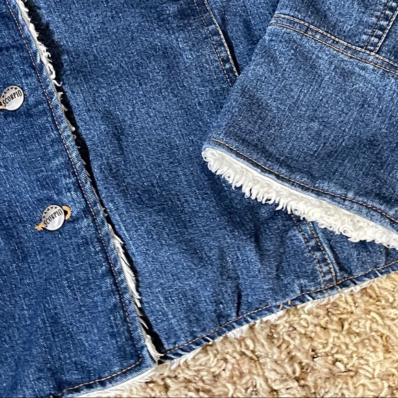 SCORPIO USA Sherpa lined Jean jacket Size Small - Picture 3 of 9